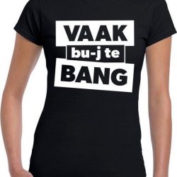 Vaak bujte bang festival t-shirt zwart dames S