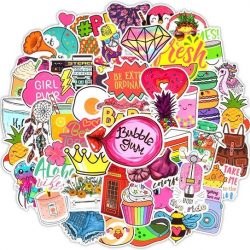 Vsco girl stickers - 100 stickers - vrolijke stickermix - Voor laptop