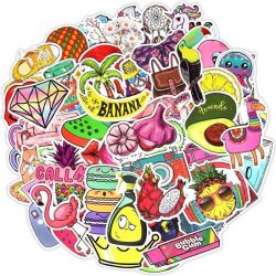 Vsco girl stickers - 50 stickers - kleurrijke stickers - voor laptop