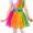 WIDMANN - Regenboog eenhoorn kostuum voor meisjes - 128 (5-7 jaar) - Kinderkostuums