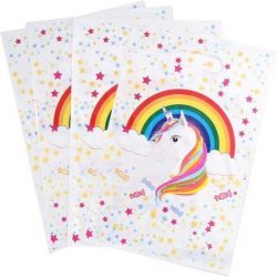 10 Unicorn verjaardags uitdeelzakjes met sterren 16