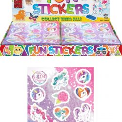 12 stuks Uitdeel cadeautjes kinderverjaardag stickervelletjes UNICORN / traktatie cadeautjes / kinderfeestje / kinderverjaardag