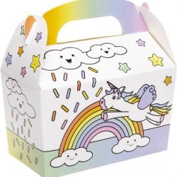 36x Gekleurde traktatiedoosjes met eenhoorns/unicorns - Verjaardagfeestje - Traktatie doosjes