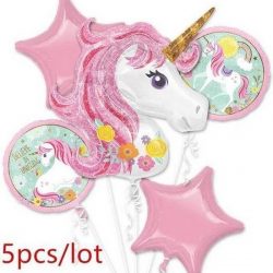5 stuks unicorn helium ballonnen (leeg)