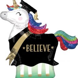 Amscan Folieballon Believe Eenhoorn 83 X 81 Cm Zwart