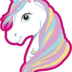 Aymax Knuffel Unicorn Meisjes 35 X 22 Cm Pluche Wit/roze