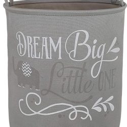 Baby cadeau meisje en jongen - Opbergmand speelgoed - Voor knuffels - Dream Big Little one - Olifant - met handvatten - voor Kinderkamer of Babykamer