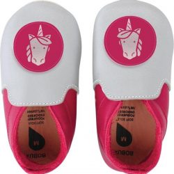 Bobux babyslofjes silver fuchsia unicorn loafer - maat 20