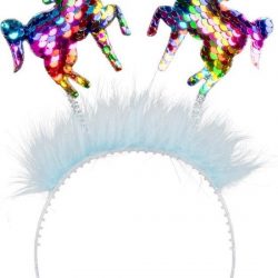 Boland - Accessoires - Eenhoorn Tiara - Meerkleurig - Glitter