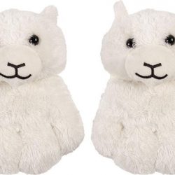 Clayre & Eef Decoratie Knuffel LC64218 (2) 23 cm - Wit Synthetisch Knuffeldier
