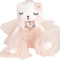 Clayre & Eef Decoratie Knuffel TW0517 30 cm - Roze Polyester Knuffeldier