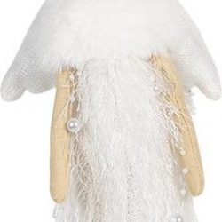 Clayre & Eef Decoratie Knuffel TW0530 13*31 cm - Wit Polyester Knuffeldier