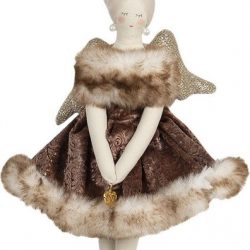 Clayre & Eef Decoratie Knuffel TW0540 13*31 cm - Bruin Polyester Knuffeldier