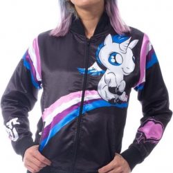 Cupcake Cult Varsity jacket -S- I HATE YOU UNICORN Zwart