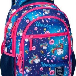 Delbag Rugzak Eenhoorn 40 X 32 Cm Polyester 26 Liter Blauw/roze