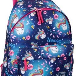 Delbag Rugzak Eenhoorn 43 X 33 Cm Polyester 18 Liter Blauw/roze