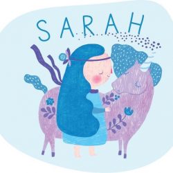 Dreamy girl with the unicorn (Glanzend) Uniek ontwerp