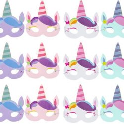 Eenhoorn Oogmaskers |  Unicorn Kinderfeestje | 12 stuks