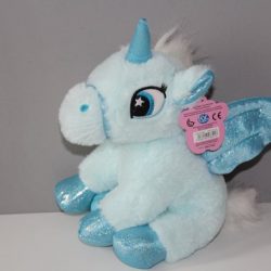 Eenhoorn Pluche zittend blauw - Girlie Paws - 25 cm