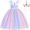 Eenhoorn jurk unicorn jurk eenhoorn kostuum - blauw Classic 104-110 (110) prinsessen jurk verkleedjurk + haarband