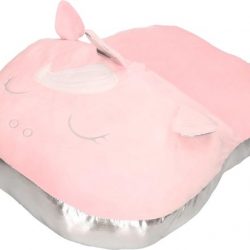 Eenhoorn voetenwarmer slof roze voor meisjes/dames - Dierensloffen/dierenpantoffels