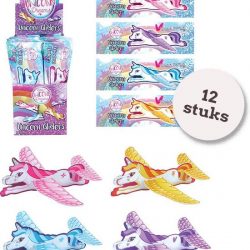 Foam vliegende Unicorn | 12 STUKS| Uitdeelcadeautjes | Foam Gliders | Zweefvliegtuig