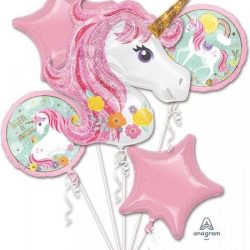 Folieballonpakket Magical unicorn 5-delig
