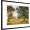 Foto in lijst - Olieverf schilderij van een eenhoorn naast een rivier fotolijst zwart met witte passe partout 60x80 80x60 cm - Poster in lijst (Wanddecoratie woonkamer / slaapkamer)
