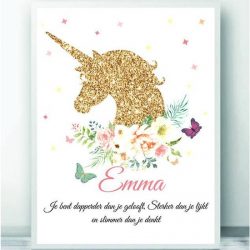 Gepersonaliseerde poster babykamer of kinderkamer