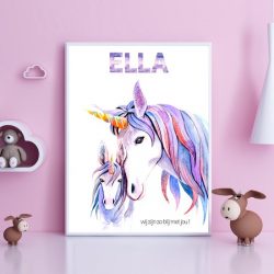 Gepersonaliseerde poster babykamer of kinderkamer