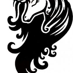 Glitter Tattoo Sjabloon Eenhoorn / Unicorn zonder lijm te gebruiken