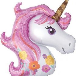 Helium ballon eenhoorn / unicorn roze