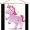 Illustratie van een roze eenhoorn met sterren schoolplaat platte latten blank 40x53 cm - Foto print op textielposter (wanddecoratie woonkamer/slaapkamer)