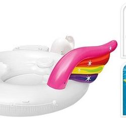 Intex Lounge-eiland Unicorn 429 Cm Vinyl Wit