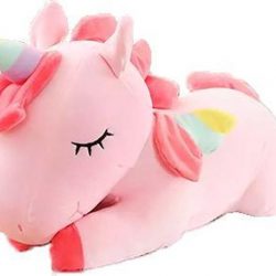 Kenjiro - Cute Unicorn (Eenhoorn) - Plushy - Knuffel - Pink - 49 cm