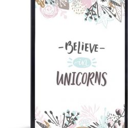 Kinderillustratie Believe in unicorns quote 20x30 cm - klein