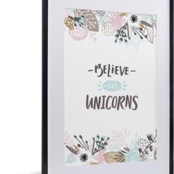 Kinderillustratie Believe in unicorns quote 40x60 cm