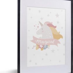 Kinderillustratie van een eenhoorn met de quote Magical 30x40 cm - klein