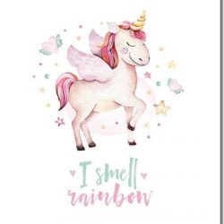 Kinderkamer poster Unicorn / Eenhoorn poster DesignClaud - Kleurrijk - A3 poster