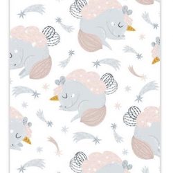 Kinderpatroon met slapende eenhoorns 60x90 cm