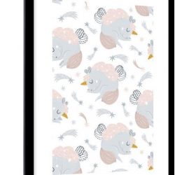Kinderpatroon met slapende eenhoorns 80x120 cm