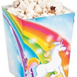 Kleine popcorn bakjes eenhoorn - 12 stuks - uitdeelbakjes - popcornbakjes