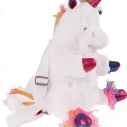 Lg-imports Rugzak Eenhoorn Pluche Wit 32 Cm