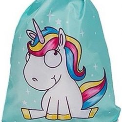 Mintgroen gymtasje eenhoorn 42 cm - rugzak / rugtas