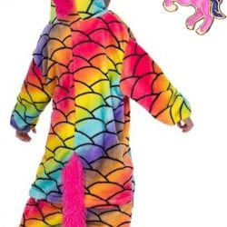 Onesie Zeemeermin Unicorn huispak jumpsuit kostuum kinderen - 128-134 (6-7 jaar) + ketting verkleedkleding jurk