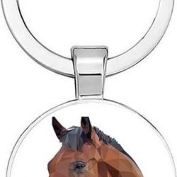 Paard sleutelhanger - geschenk – gift – verjaardag – verassing – versiering – feestdag – cadeau – kado – dier - horse - pony - eenhoorn - sport - hobby - hoefdier - trekdier - hengst - merrie - veulen + Geschenkzakje