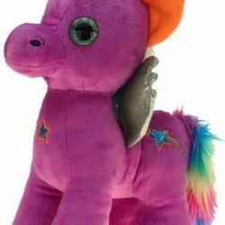 Pluche knuffel eenhoorn paars 22 cm - knuffeldier unicorn