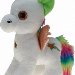 Pluche knuffel eenhoorn wit 35 cm - knuffeldier