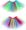 Regenboog tutu rokje blauw - maat 110 116 128 134 140 146 - eenhoorn unicorn ballet turnen gekleurde tule rok petticoat