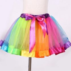 Regenboog tutu rokje - maat 98 104 110 116 - eenhoorn unicorn ballet turnen gekleurde tule rok petticoat